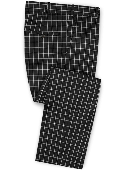Dark Blue  Plaid Men Suits 3