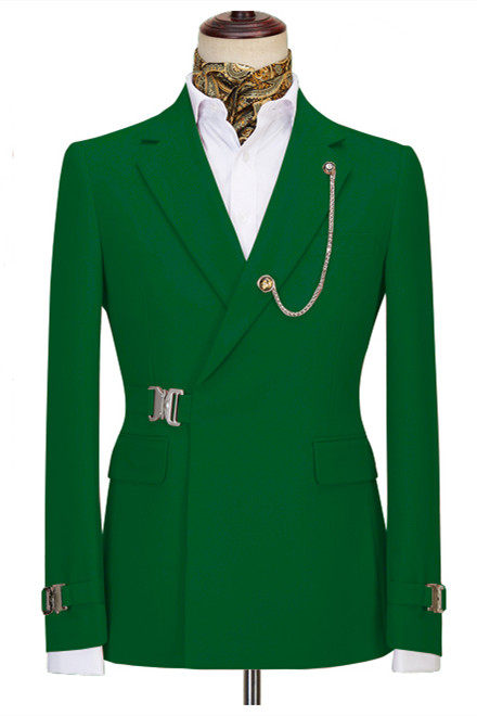 Dark Green Notched Lapel Men Suit for Business with Newest Design 2