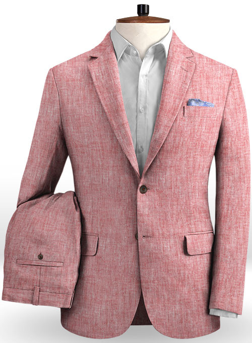 Pink Linen Prom Suits 2