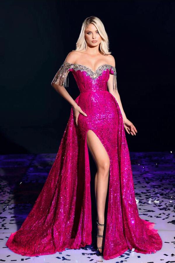 A-line Off-the-shoulder Sleeveless Floor-length Evening Dress With Ruffles 4