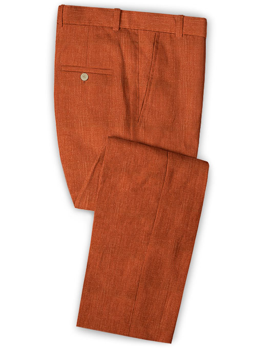 Orange Notched Lapel Men Suits 3