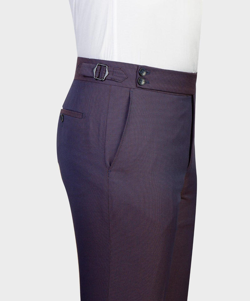 Dark Purple Peaked Lapel Business Men Suit 6