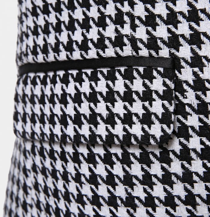 Black and White Houndstooth Tuxedo 4