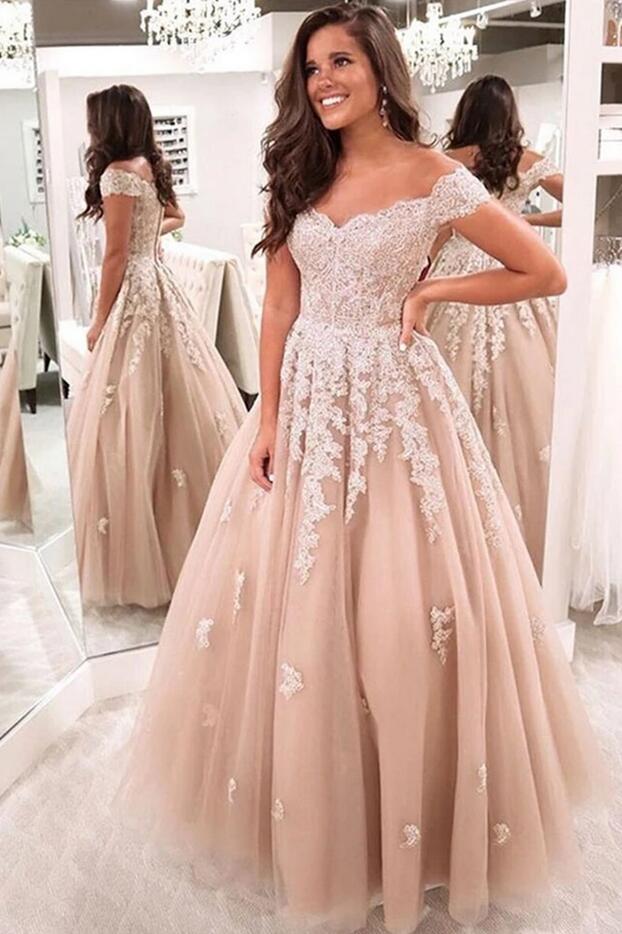 A-line Spaghetti Straps Sleeveless Floor-length Tulle Bridal Dress With Lace 2