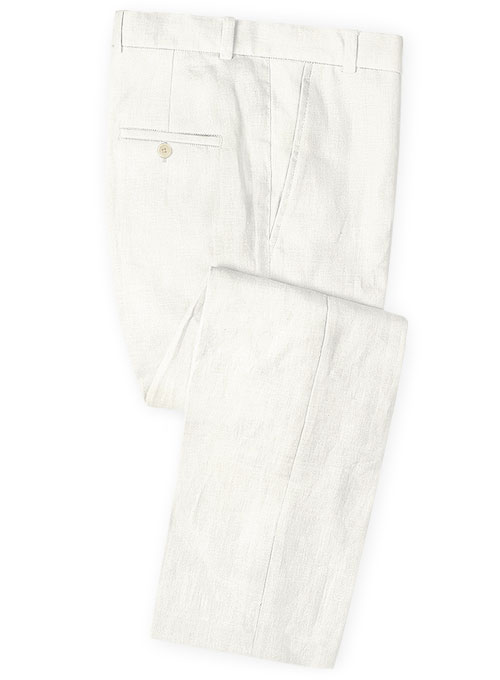 White Linen Beach Wedding Suits 3