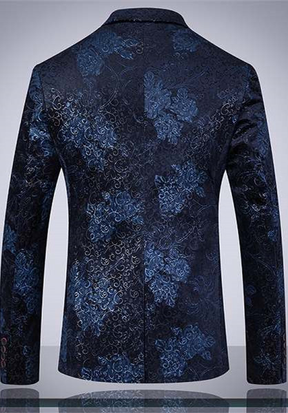 Navy Blue Wedding Prom Suit 2