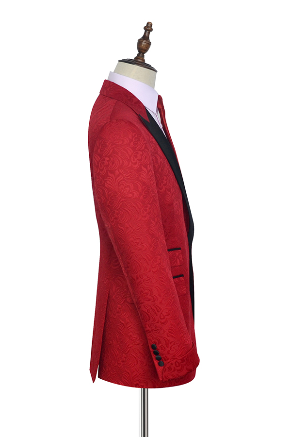 Red Mens Suits with Peak Lapel 2