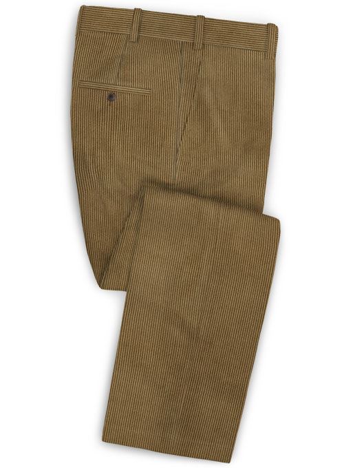 Dark Brown Corduroy Men Suits 3