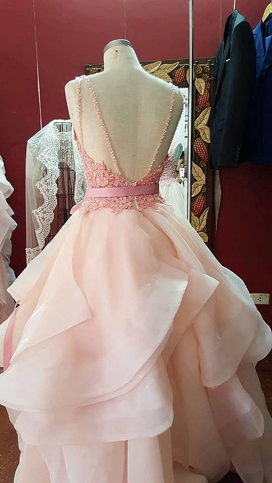 A-line Jewel Neck Sleeveless Floor-length Party Dress With Lace 2