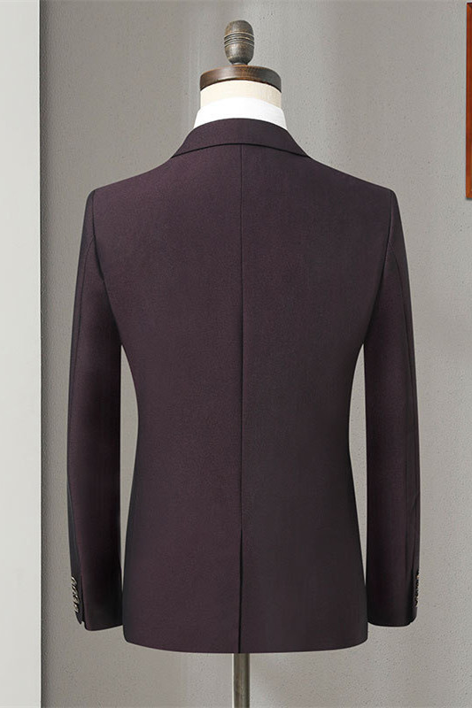 Purple Slim Fit Business Suit 2