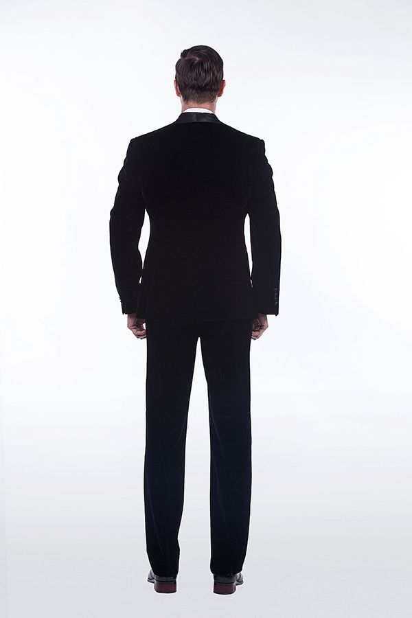 Black Velvet Mens Suits for Winter 2