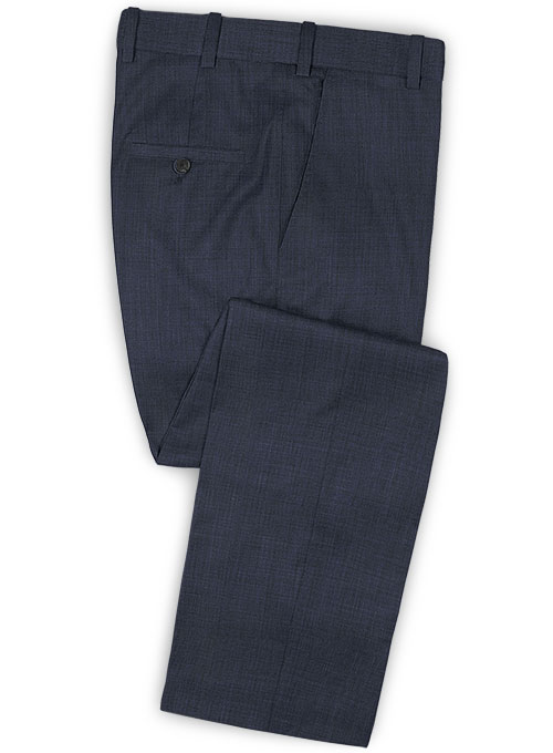 Dark Blue Tweed Men Suit 3