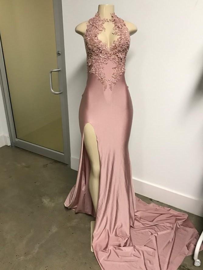 Mermaid Sleeveless Floor-length Evening Gown With Appliques 2