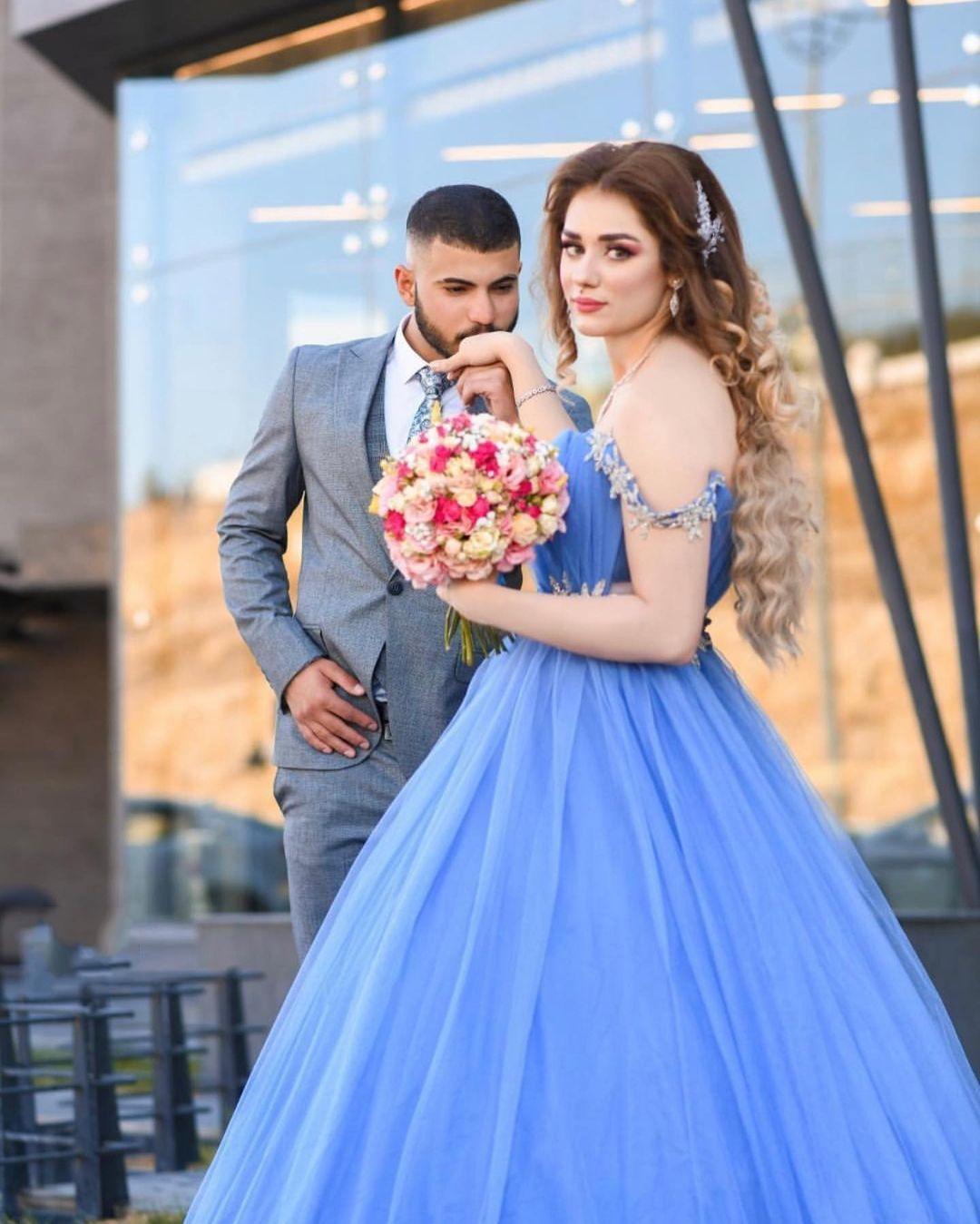 A-line Off-the-shoulder Sleeveless Floor-length Tulle Bridal Dress With Beading 3