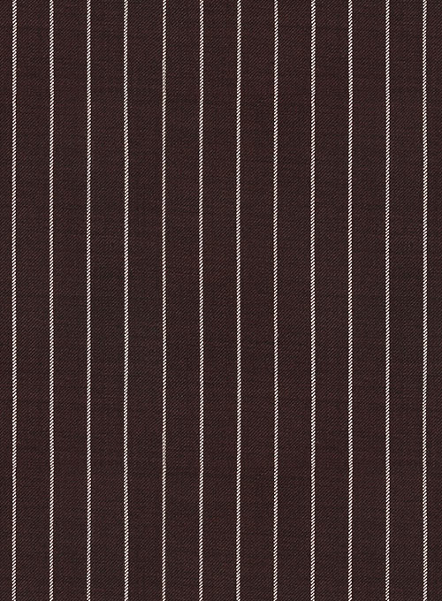 Striped Chocolate Two Pieces Men Suits with 2 Buttons 4