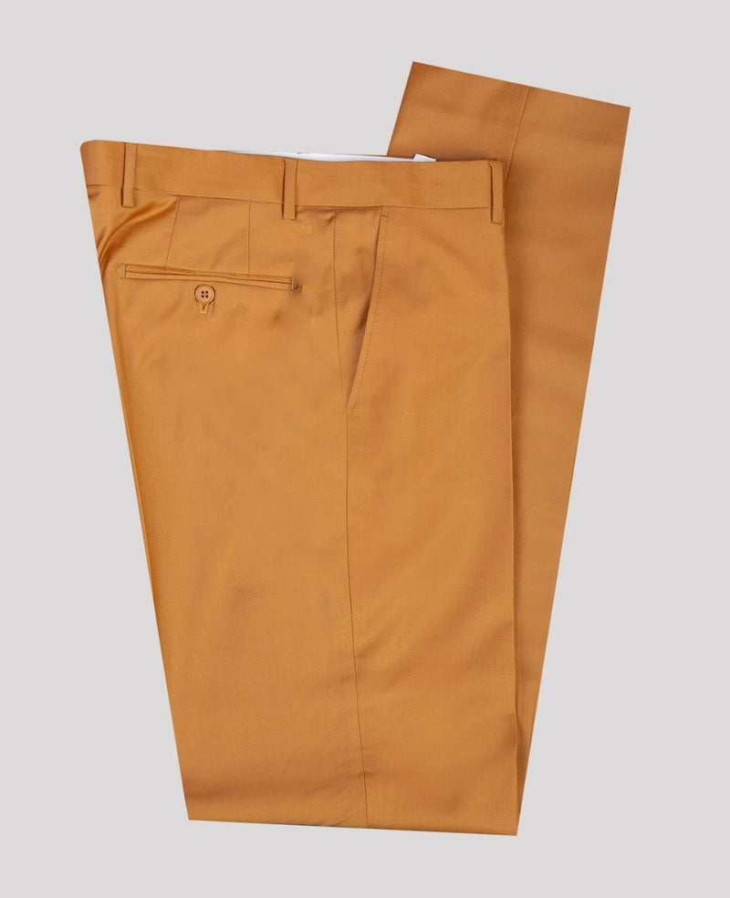 Yellow Peaked Lapel Best Fitted Business Men Suit 5