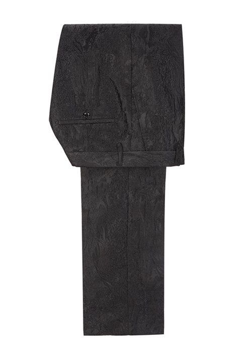 Black Double Breasted Men's Suit 4