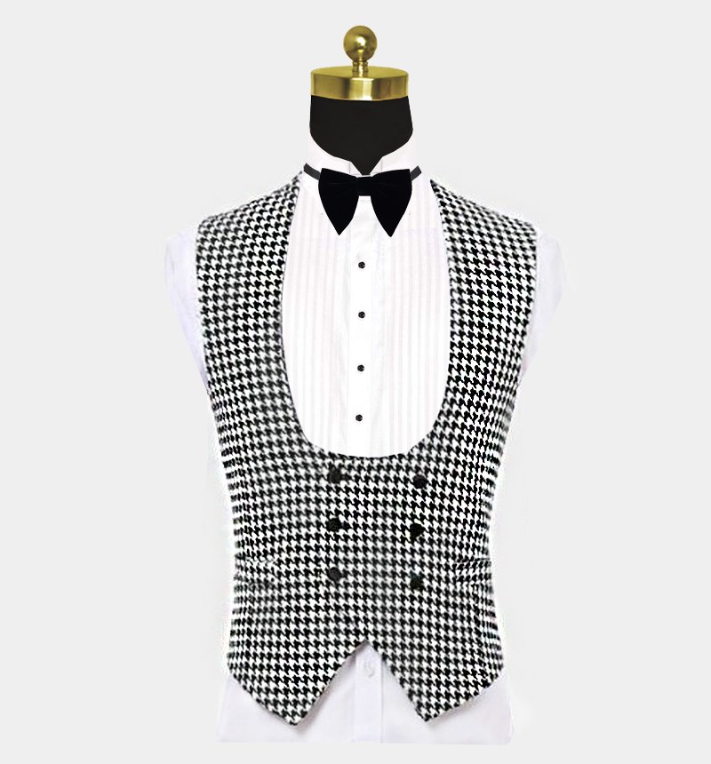 Black and White Houndstooth Tuxedo 3