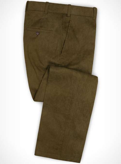 Chocolate Corduroy Men Suits 3