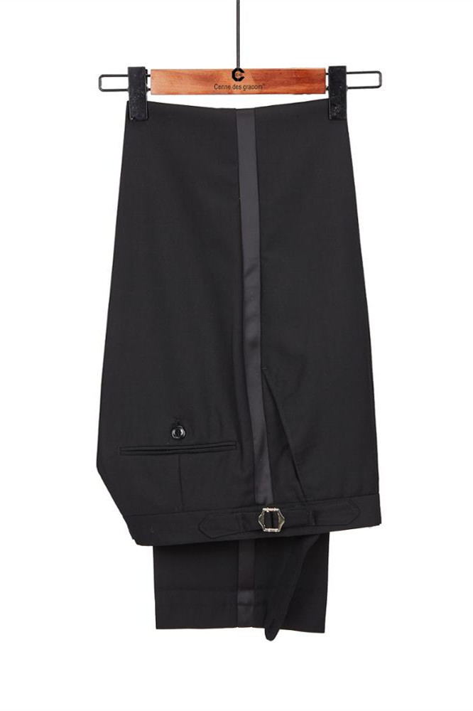 Prom  Black Peaked Lapel Men's Suit 3