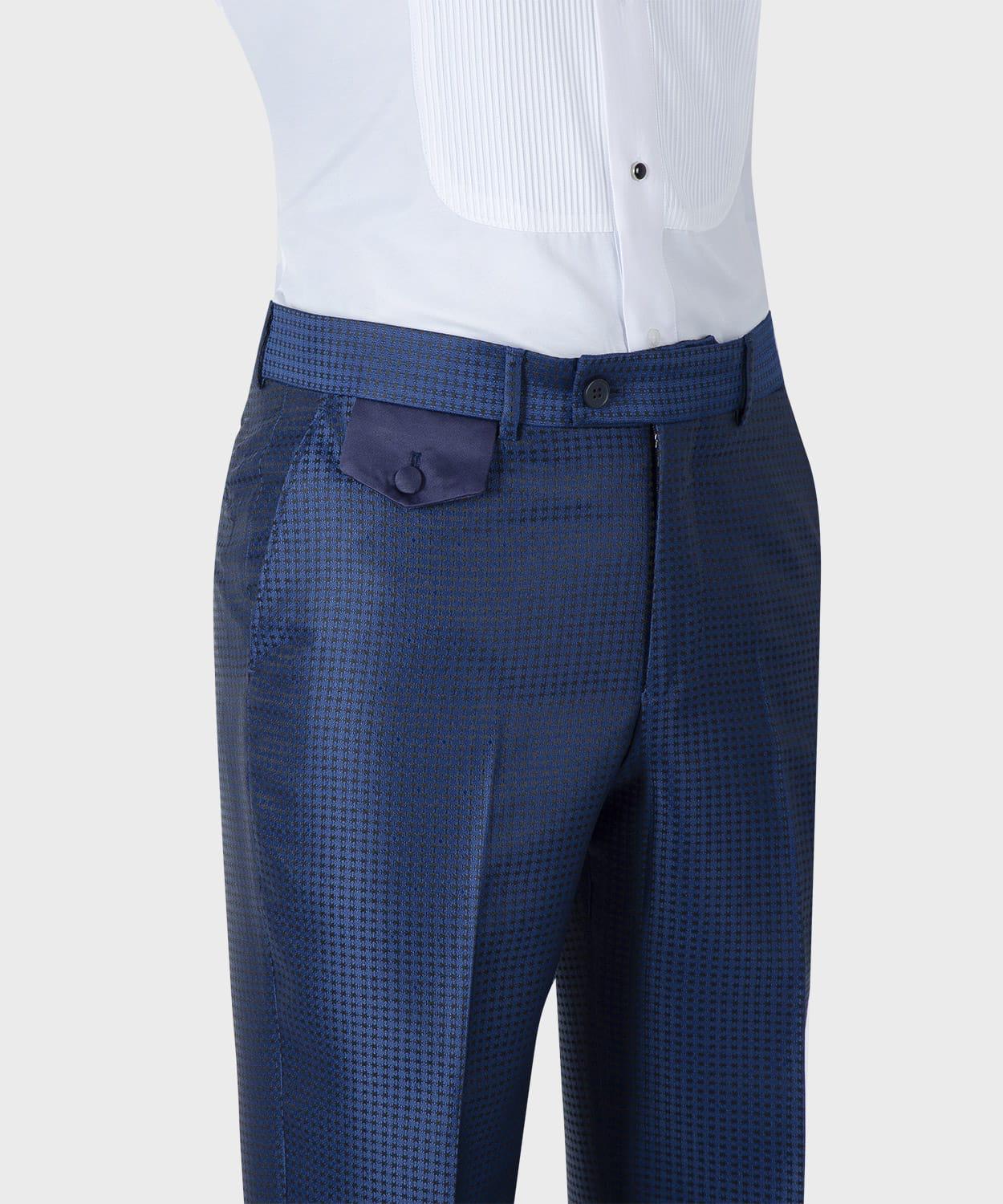 Navy Double Breasted Shawl Lapel Wedding Suit 4