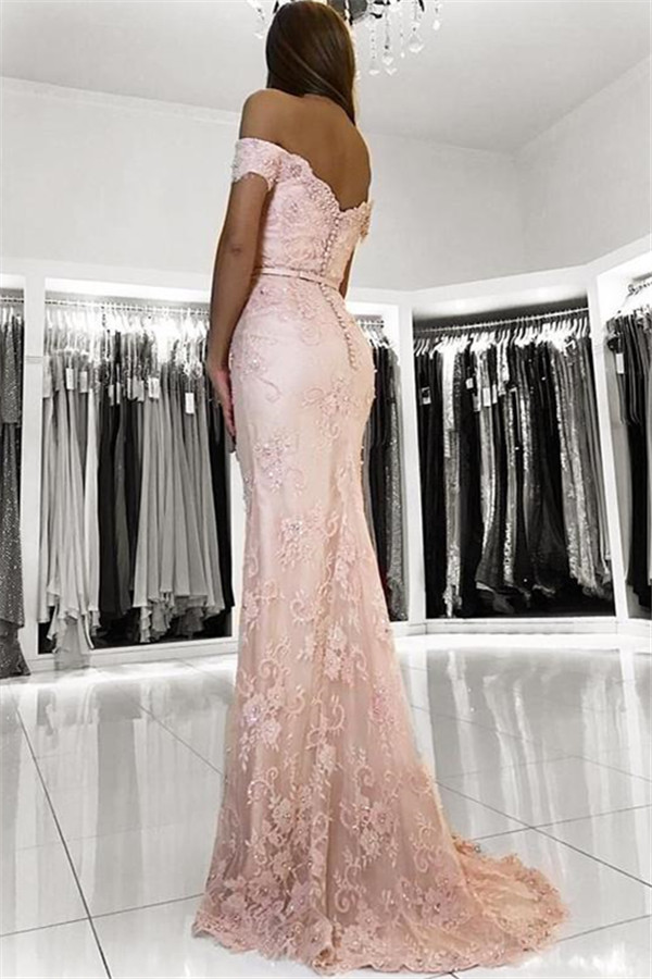 Mermaid Off-the-shoulder Sleeveless Sweep / Brush Train Homecoming Gown With Beading 2