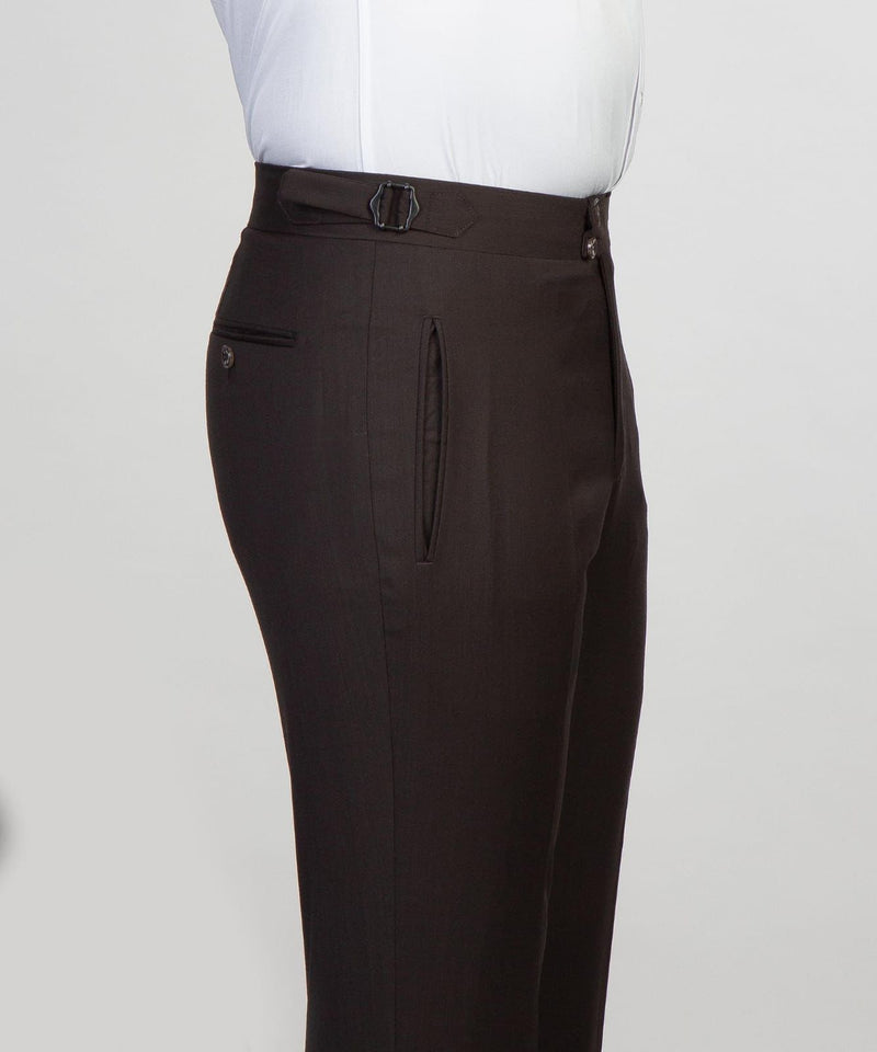 Dark Brown Peaked Lapel Business Men Suit 5