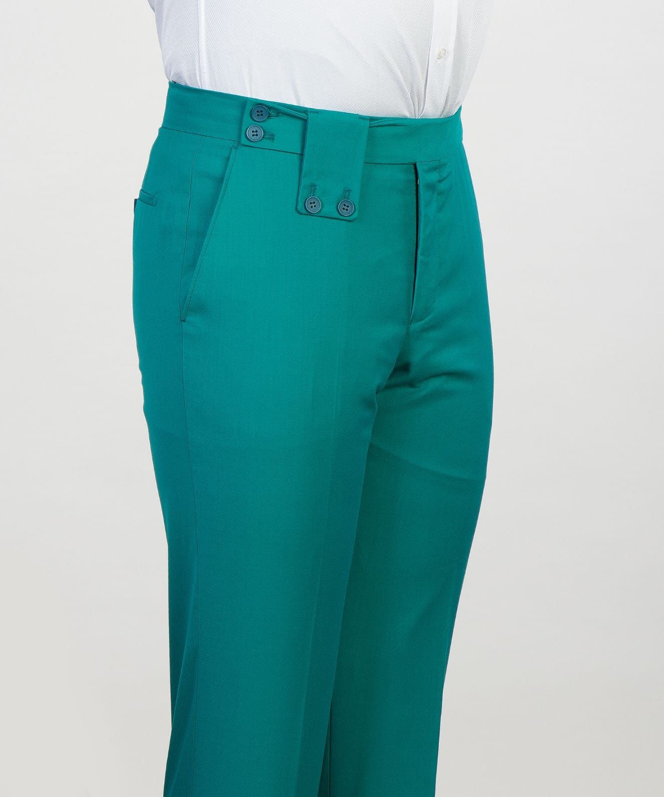 Green Two Pieces Prom Men Suit with Double Breasted Peaked Lapel 5