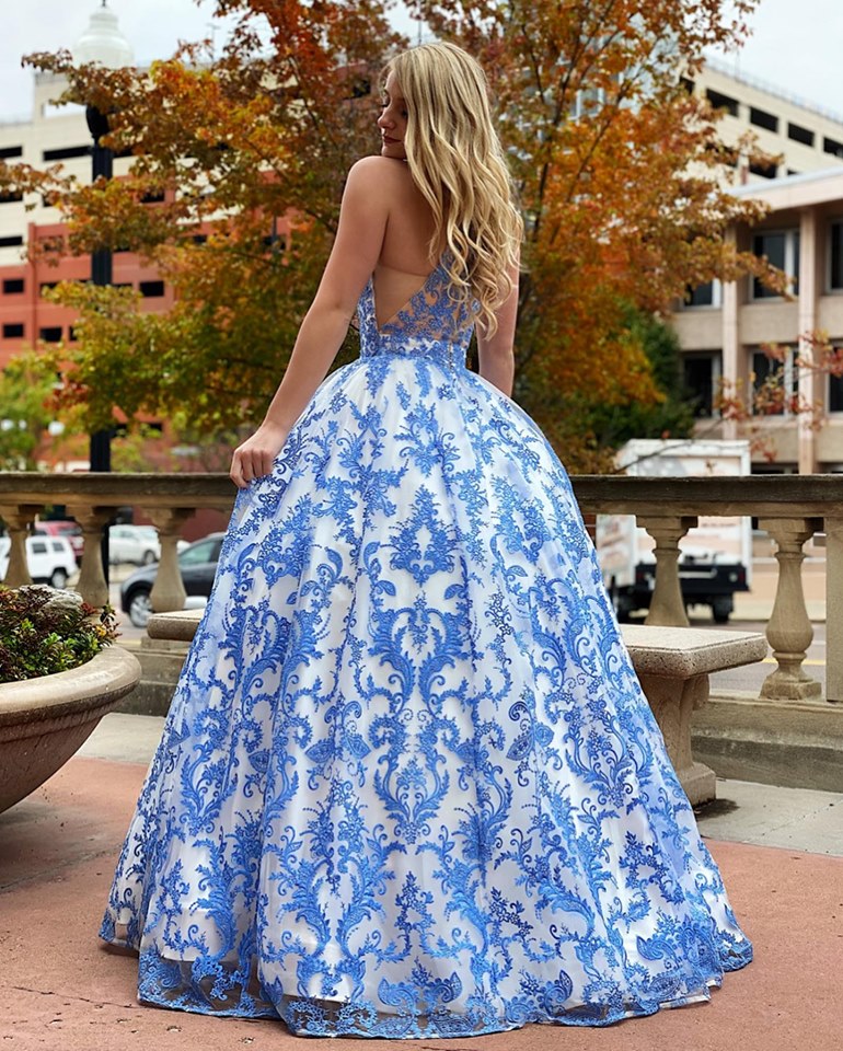 Ball Gown Jewel Neck Sleeveless Floor-length Lace Prom Dress With Lace 2