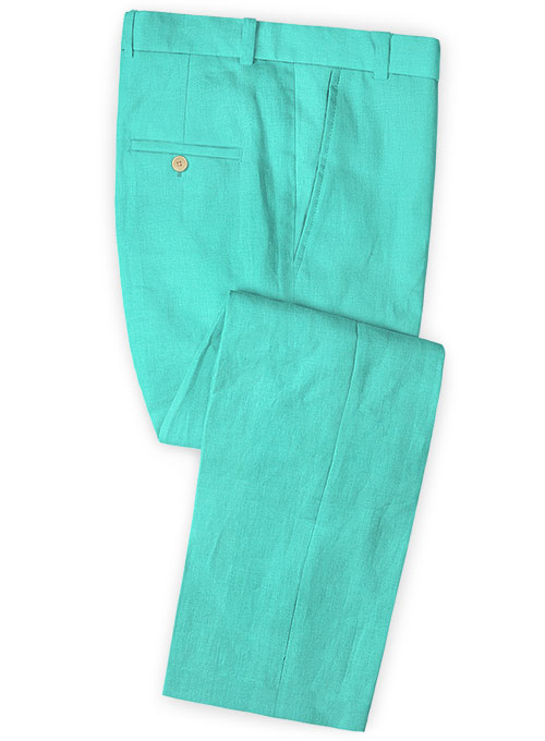 Turquoise Notched Lapel Prom Suits 3