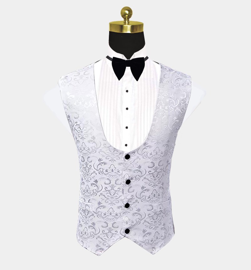 White Damask Prints Dinner Tuxedo 3