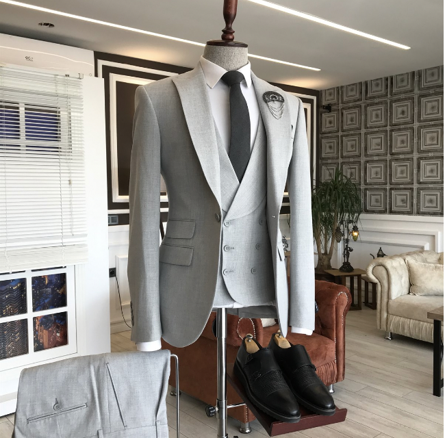 Light Gray Formal Business Suit 2