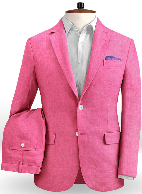 Fuchsia Linen Men Suit 2