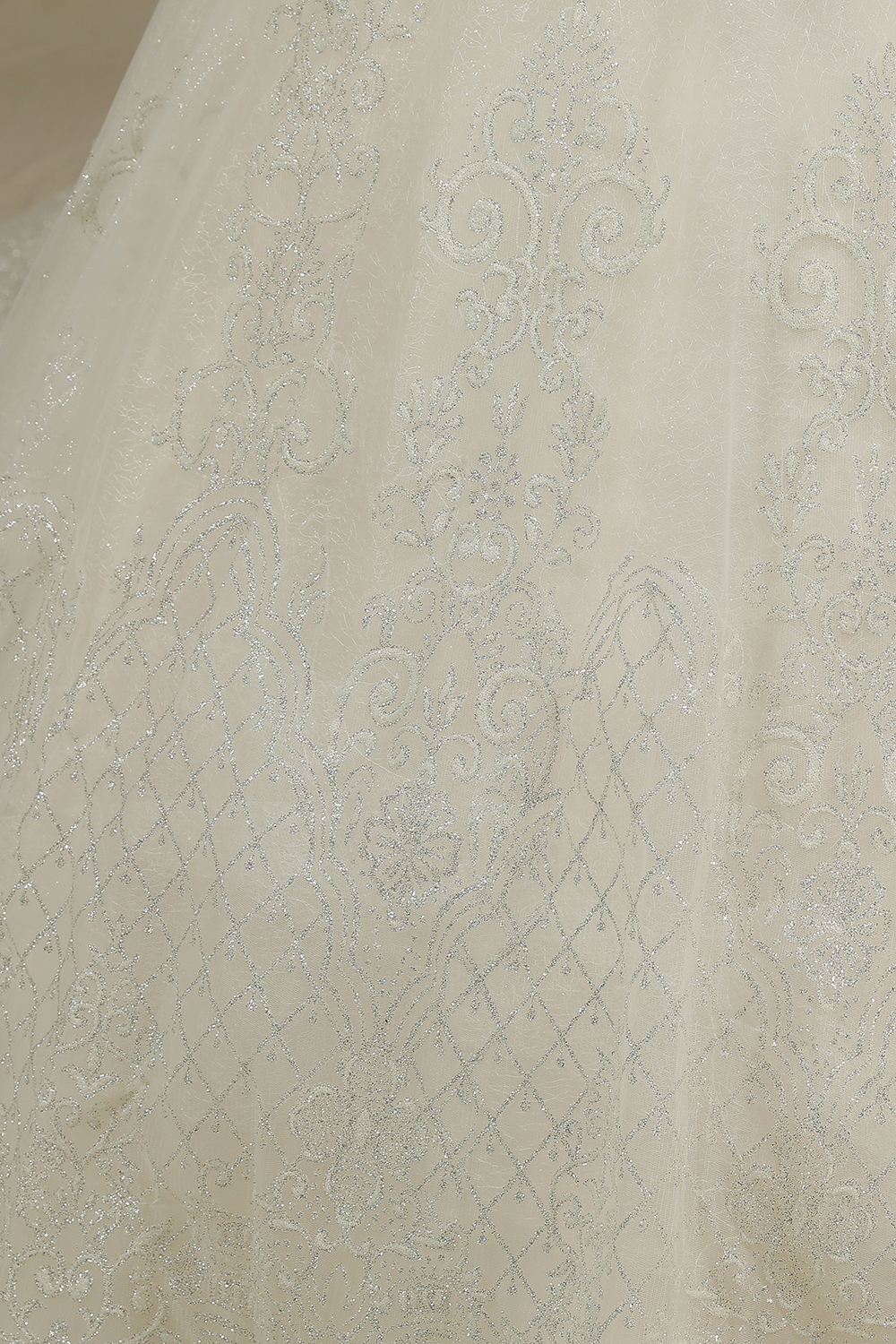 A-line Jewel Neck Sleeveless Cathedral Train Tulle Bridal Gown With Lace 4