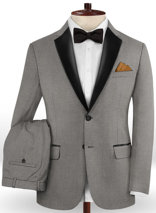 Gray Slim Fit Business Mens Suit 2