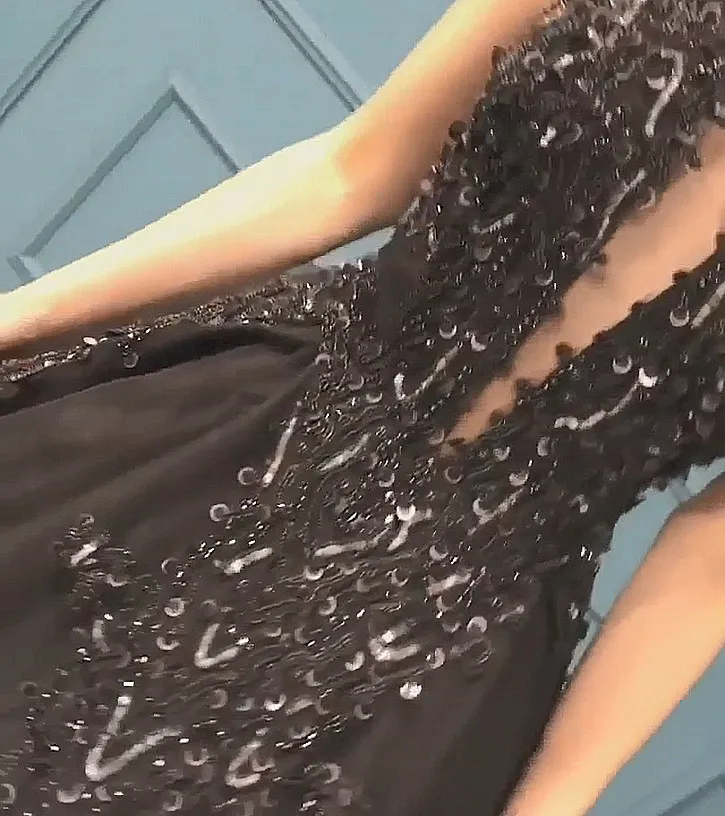 Ball Gown High Neck Sleeveless Court Train Tulle Evening Dress With Beading 4