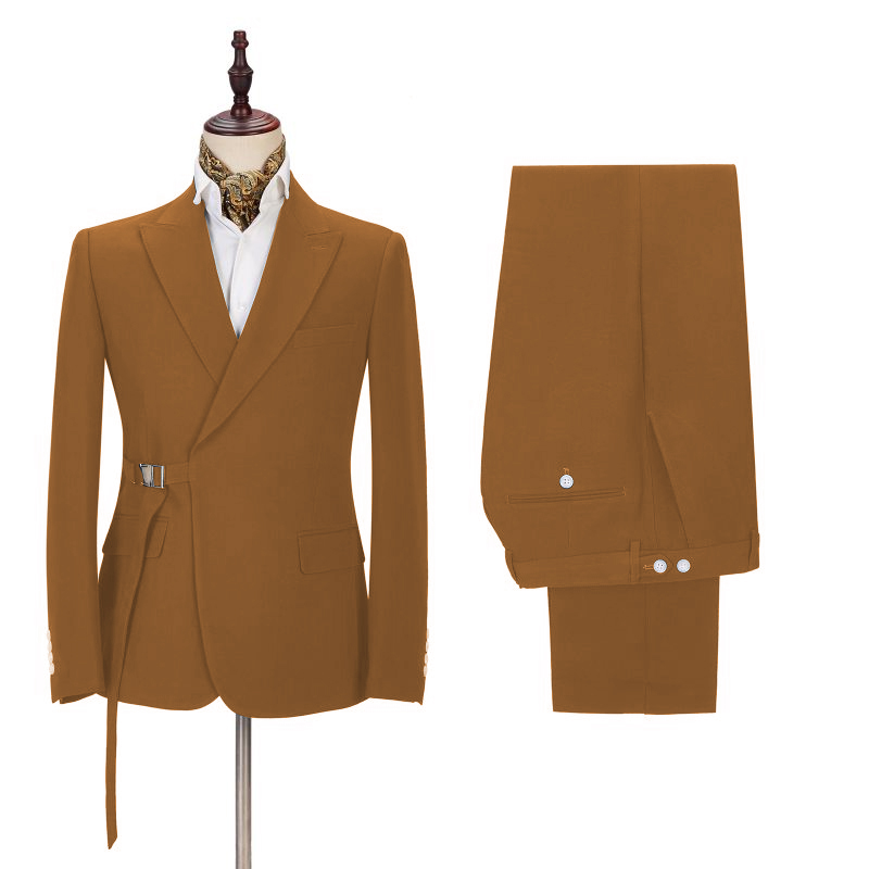 Camel Two-Piece Slim Fit Prom Suit 2