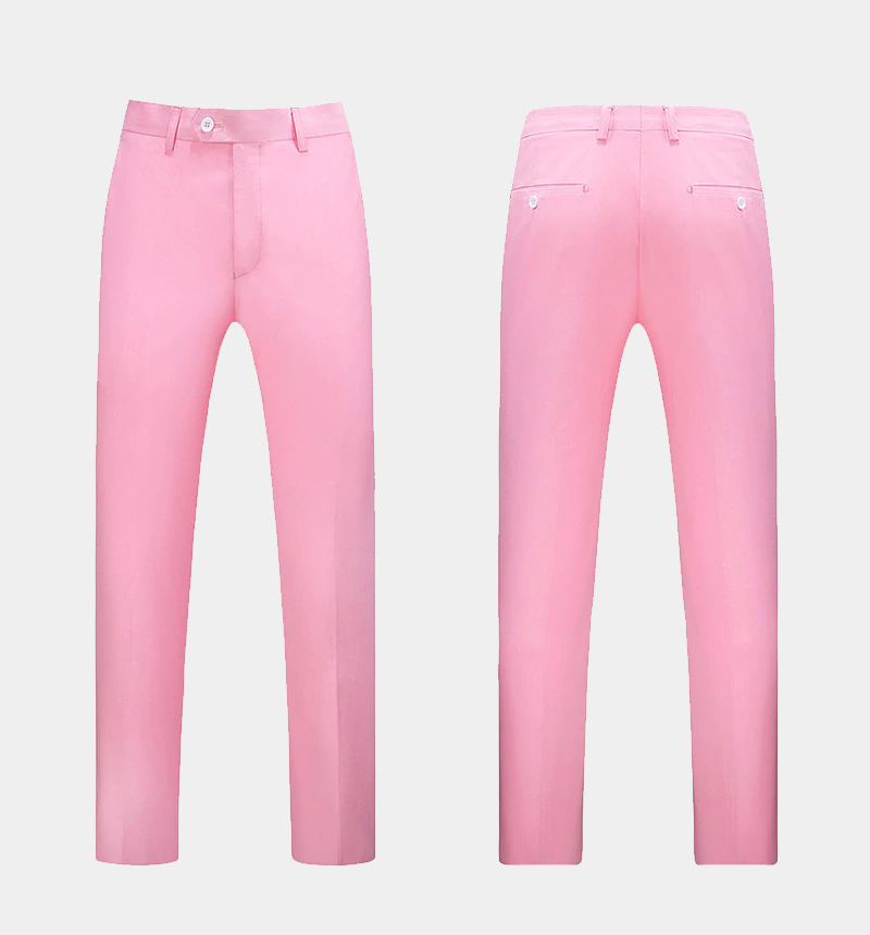 Light Pink Single Breasted Prom Suit with Notched Lapel 4