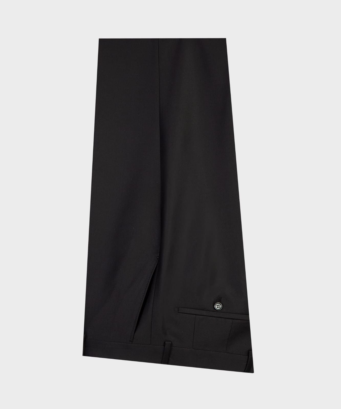 Black Double Breasted Bespoke Men Suit with Peaked Lapel 5