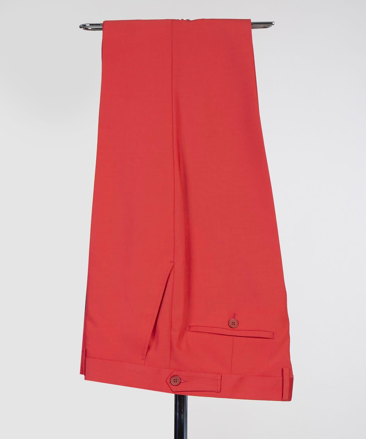 Red Three Pieces  Prom Men Suit with Peaked Lapel 6