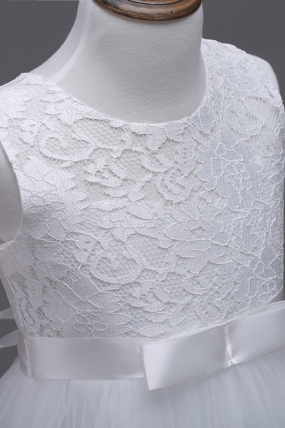 A-line Jewel Neck Sleeveless Floor-length Flower Girl Dress 5