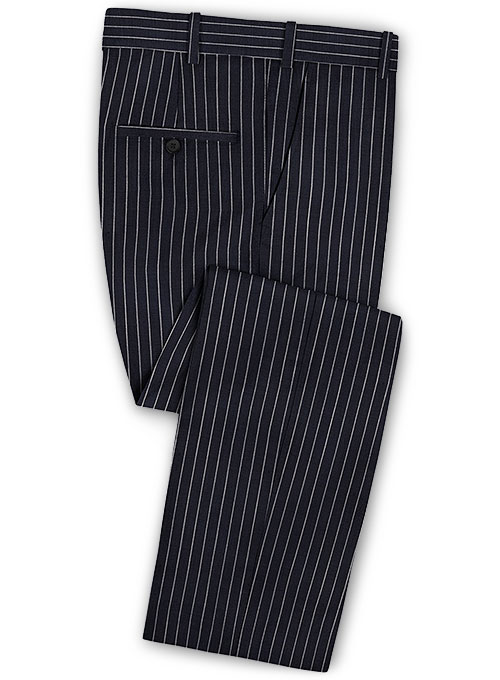 Dark Blue Striped Business Slim Fit Formal Men Suits Online 3