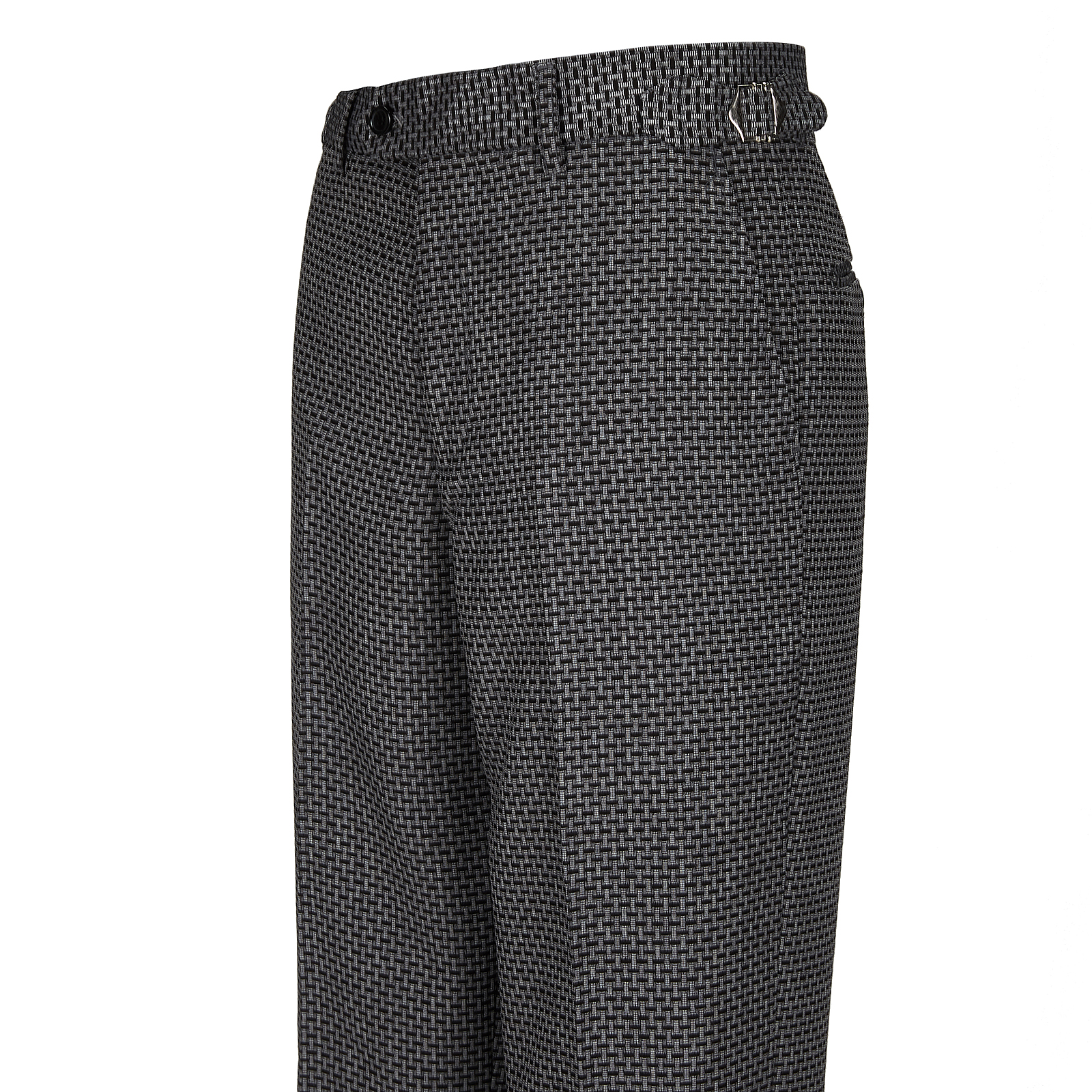 Black Plaid Double Breasted Men's Suit 5