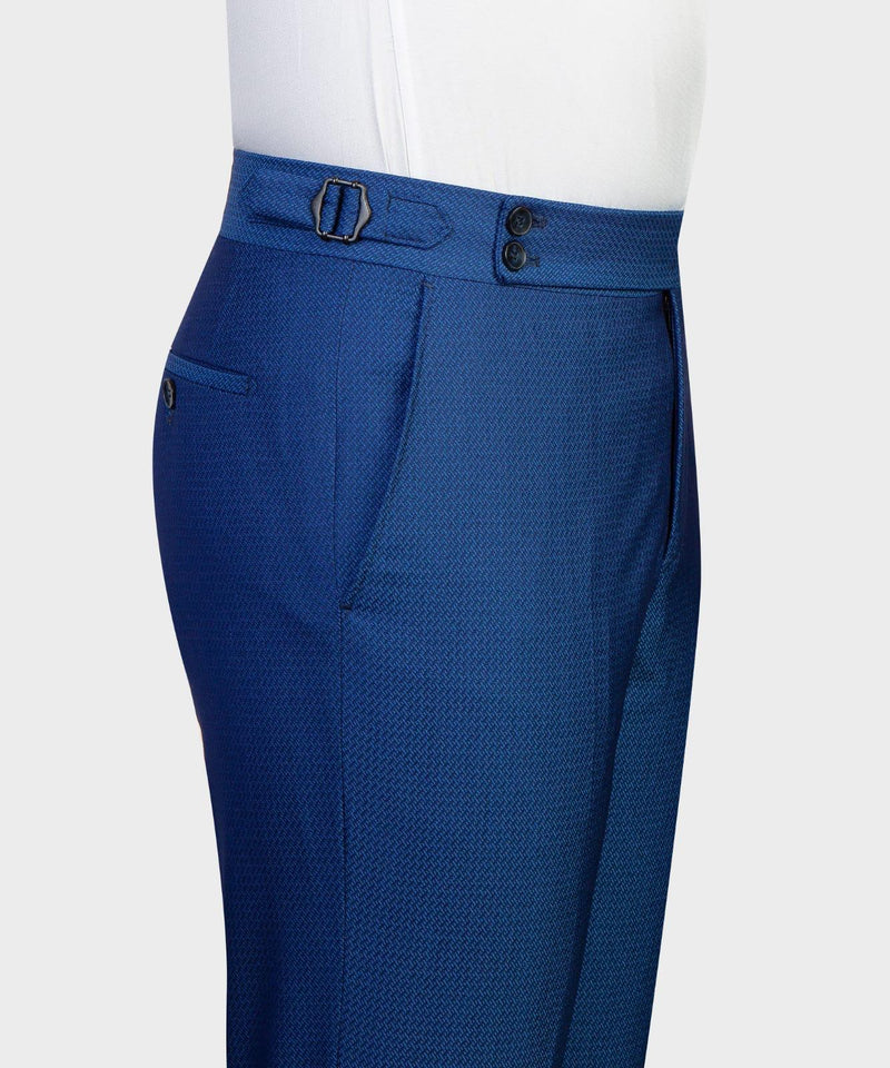 Light Navy Peaked Lapel Slim Fit Business Men Suit 6