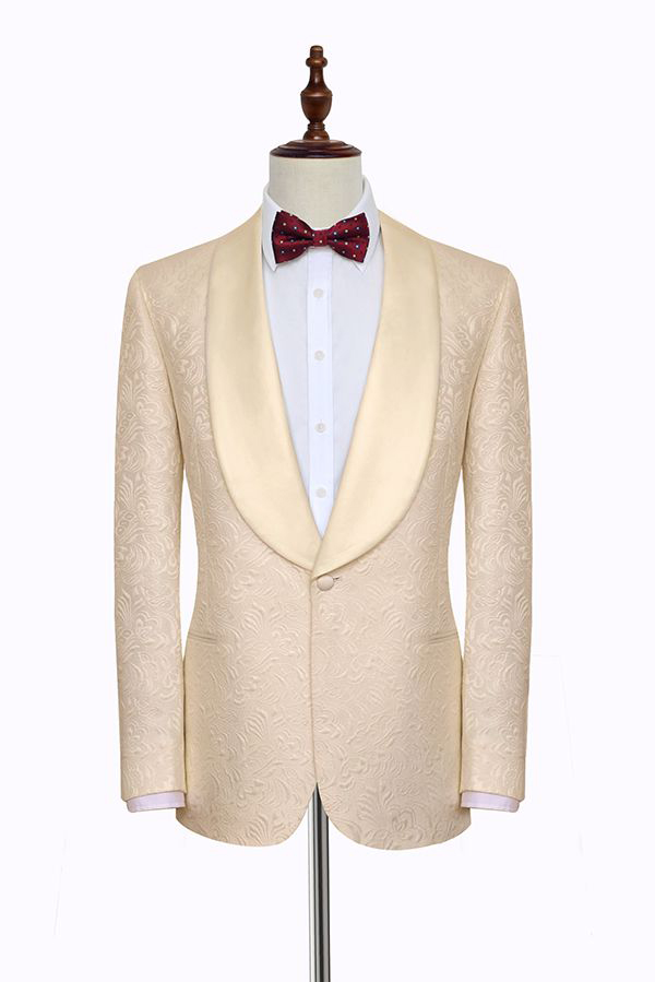 Champagne Wedding Tuxedos for Groom 3
