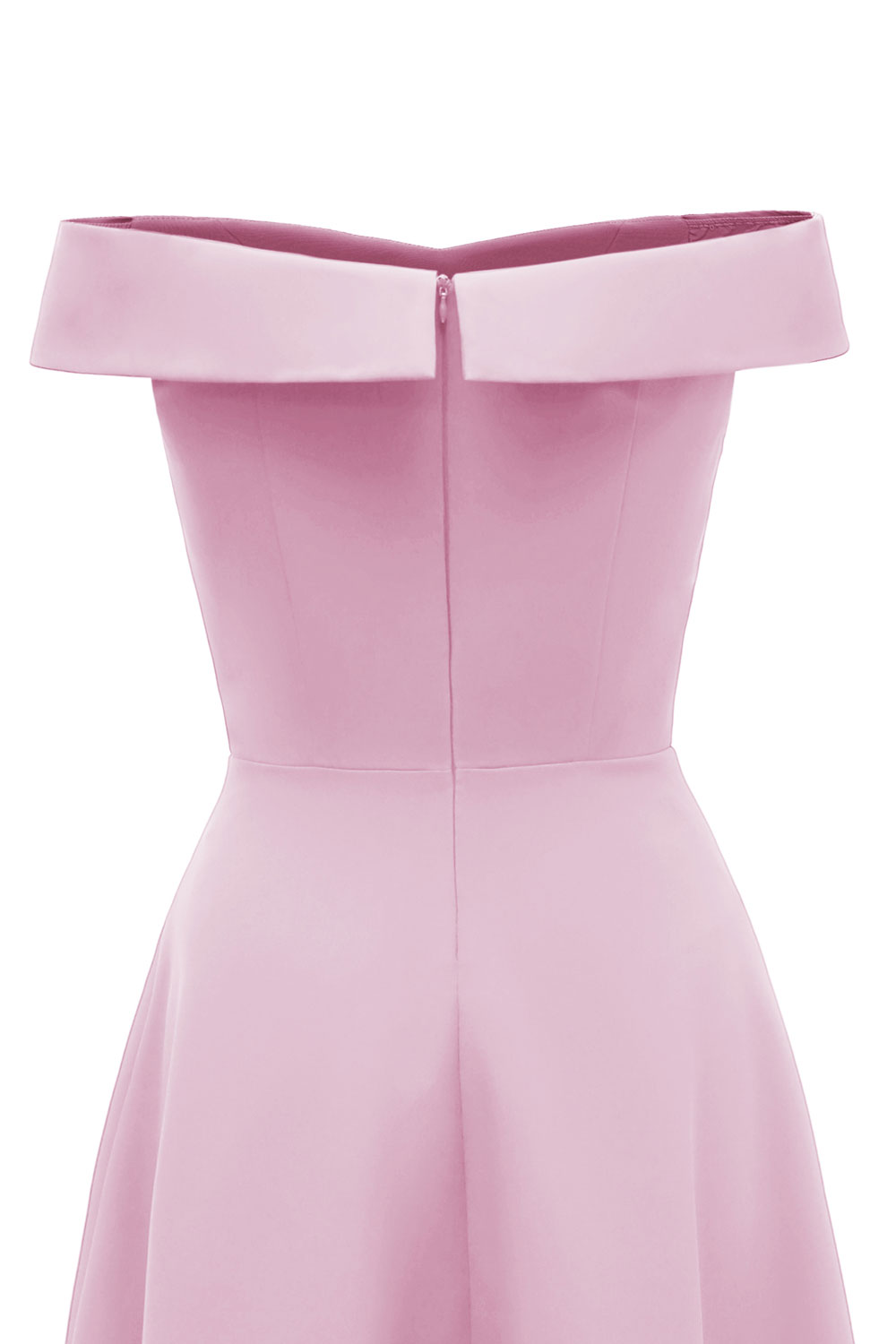 A-line Off-the-shoulder Sleeveless Floor-length Satin Chiffon Formal Dress 8