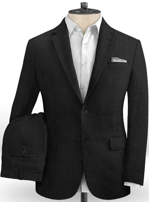 Black Notched Lapel Groom Tuxedos 2