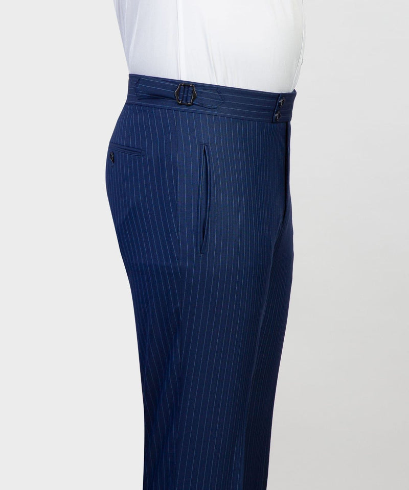 Navy Stripe Slim Fit Formal Men Suit 5