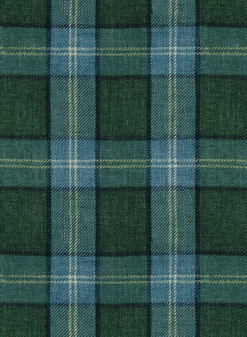 Dark Green Grid Men Suits 4