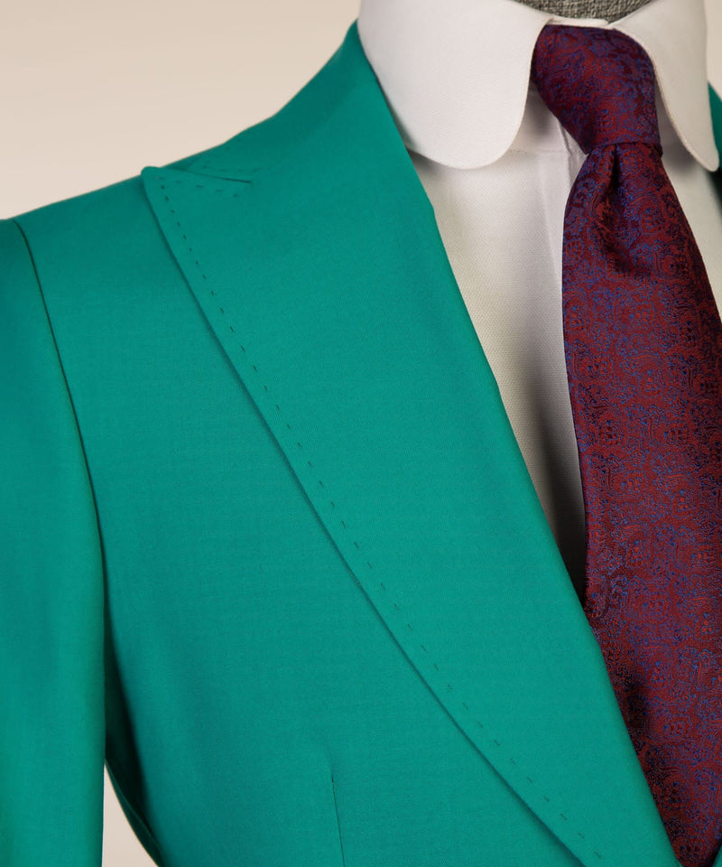 Green Peaked Lapel Prom Men Suit 3